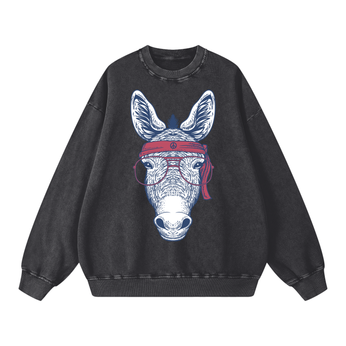 Acid Wash Donkey Sweatshirt
